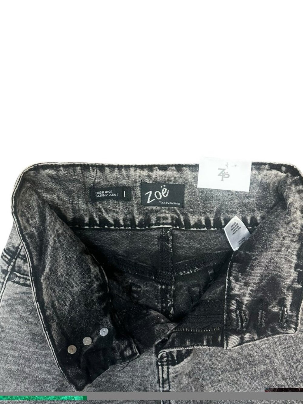 Zoe Phoebe High Rise Skinny Grey Wash Jeans Women’s Size 1 - Picture 3 of 15